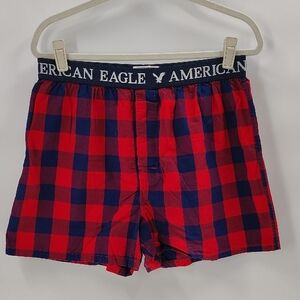American Eagle AEO Checkered Cotton Boxers Size Large